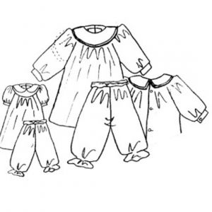 Patron Frégoli 306 - robe et panty long enfant 6 à 36 mois - Mondial Tissus