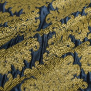 Tissu jacquard Fronsac bleu - Mondial Tissus
