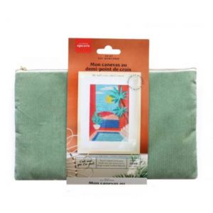 Kit DIY - Mon canevas au demi-point de croix - La Petite Épicerie - La Petite Epicerie - Mondial Tissus