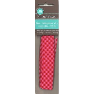 Biais vichy thermocollant rouge 20x2m - Frou Frou - Mondial Tissus