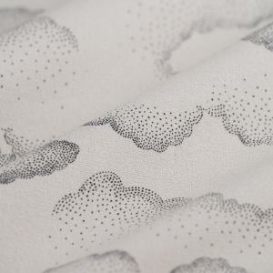 Tissu coton &eacute;pais nuage pointill&eacute;s blanc qualit&eacute; si&egrave;ge - Thevenon - Mondial Tissus