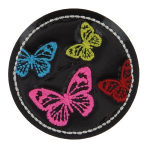 Écusson thermocollant rond papillons multicolore - Frou Frou - Mondial Tissus