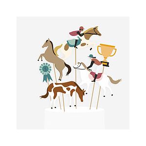 Lot de 6 Décorations de Gâteau - Cheval