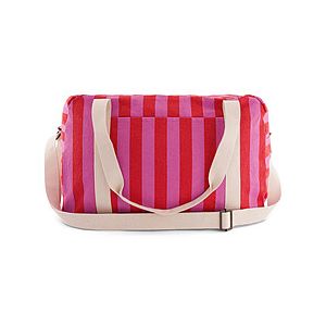 Sac à Langer Raphael - Rayures Orchidée et Rouge
