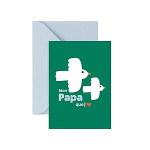 Carte Mon Papa Que J'aime
