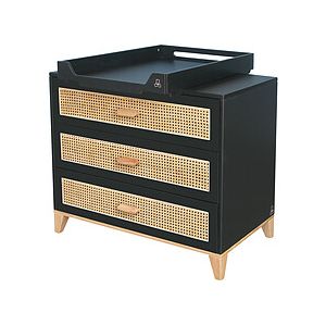Commode en Rotin et Plan à Langer Nami - Onyx