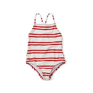 Maillot de Bain Chloe Stripes Crème de la Crème Apple Red - 9/12 Mois