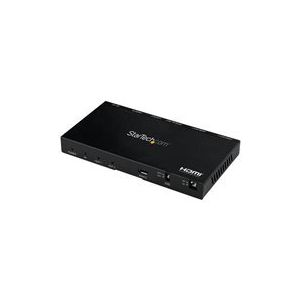 StarTech.com ST122HD20S Repartiteur HDMI a 2 ports - 4K 60 Hz - Scaler incorpore - Multiprise HDMI - Son surround 7.1 - repartiteur video/audio - 2 ports
