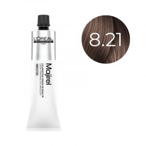 Coloration Majirel Blond Clair Iris&eacute; Cendr&eacute; 8.21 L'Or&eacute;al Professionnel 60ml