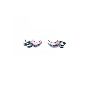 Faux Cils Crazy Plume Rose+Noir X2 Avec Colle Shophair