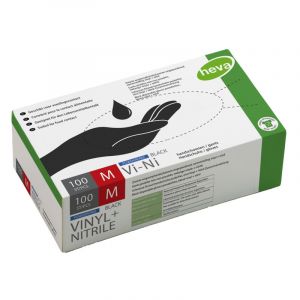 Boite de 100 gants noirs vinyle taille M