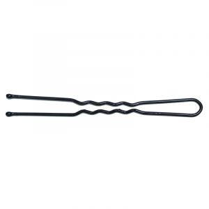 40 épingles ondulées perlées noires 7cm