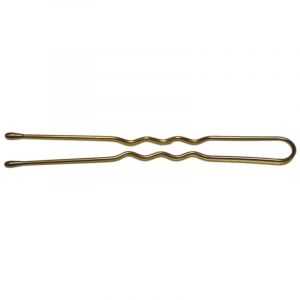 40 épingles ondulées perlées bronze 7cm
