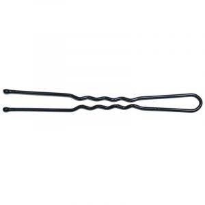 Boite 500g épingles ondulées perlées noires 7cm