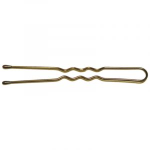 50 épingles ondulées perlées bronze 4.5cm