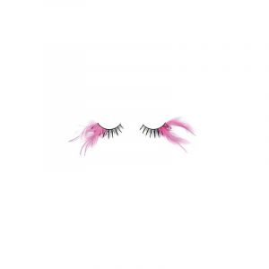 Faux Cils Crazy Plume Noir+Fushia X2 Avec Colle Shophair