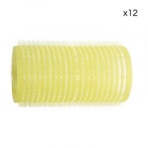 12 rouleaux velcro jaunes Shophair 32mm