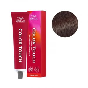 Coloration Color Touch Vibrant Reds 4/57 Châtain Moyen Acajou Marron Wella 60ml