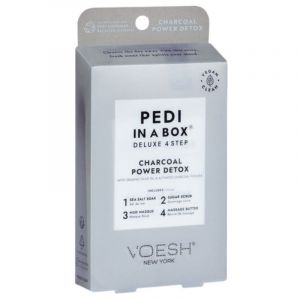 Pedi in Box Deluxe 4 étapes Charbon soin des pieds Voesh