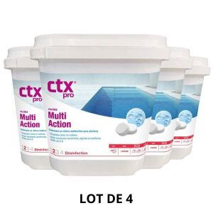 CTX 393 - Multi action 250 g - 5 kg - 4x5 kg - Chlore, oxyg&egrave;ne actif, brome - CTX