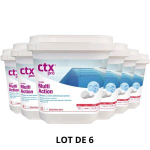 CTX 393 - Multi action 250 g - 5 kg - 6x5 kg - Chlore, oxyg&egrave;ne actif, brome - CTX