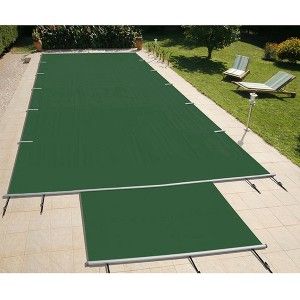 Evo Vert/Beige - 11x5m - Piton douille inox - Bâche à barres - AstralPool