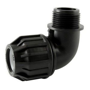 Adaptateur coudé à 90° mâle PE Compression Codital Ø25-1" - Raccord PE compression - Codital