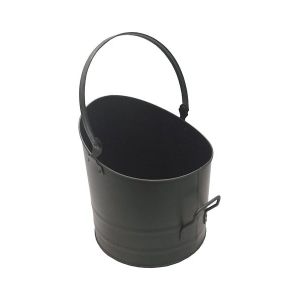 Seau &agrave; granul&eacute;s - Acier galvanis&eacute; - Noir - D23cm