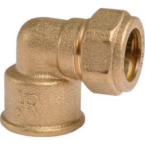 Raccord bic&ocirc;ne coud&eacute; laiton - F 1/2' - &Oslash; 14 mm - Comisa