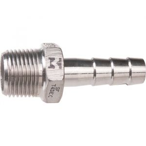 Raccord cannel&eacute; inox droit &agrave; visser - M 3/8' - &Oslash; 10 mm - Sf&eacute;raco