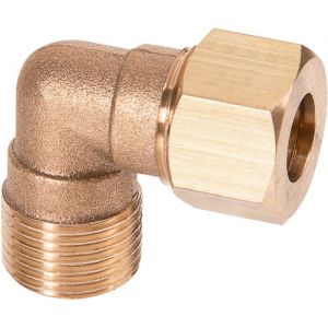 Raccord bic&ocirc;ne coud&eacute; laiton - M 1/2' - &Oslash; 14 mm - Comisa