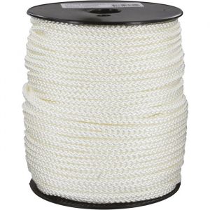 Bobine de corde nylon tressé blanc - Ø 5 mm - Corderies Tournonaises