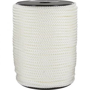 Bobine de corde nylon tressé blanc - Ø 6 mm - Corderies Tournonaises