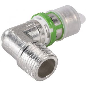 Coude laiton multicouche &agrave; visser - M&acirc;le 1' - Diam&egrave;tre 32 mm - Comap