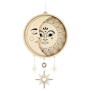 Boule de d&eacute;coration en relief en bois Celeste - Artemio