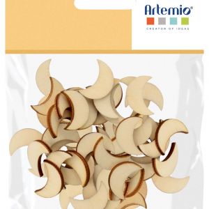 Set de 30 petites lunes en bois - Artemio