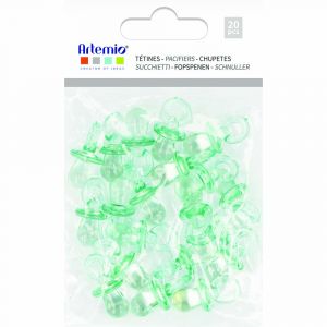 20 t&eacute;tines verte en plastique - Artemio