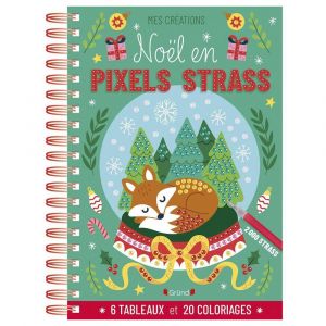 Kit No&euml;l en pixels strass + 20 coloriages - Gr&uuml;nd