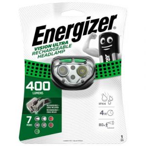 Lampe frontale LED Energizer Vision Ultra HD - rechargeable USB - Vert