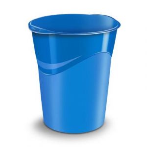 Corbeille &agrave; papier Cep Gloss 280 G - 14 litres - 305 x 290 x 334 mm - polypropyl&egrave;ne - bleu oc&eacute;an