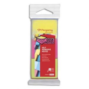 Blocs Pergamy - 3,8 x 5,1 cm - 100 feuilles repositionnables - coloris assortis - blister de 3 blocs