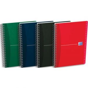 R&eacute;pertoire Oxford Office - spirales - couverture souple - format 14.8x21cm - 180 pages - r&eacute;glure lign&eacute; 7mm