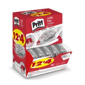 D&eacute;vidoirs de correction rechargeables Pritt - 4.2mm x 12m - bo&icirc;te de 16 dont 4 gratuits