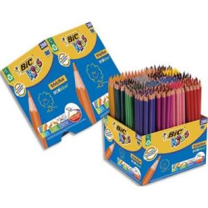 Classpack Bic de 248 +40 crayons de couleurs Evolution, corps hexagonal color&eacute; ,12 couleurs assorties