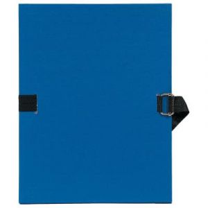 Chemise à dos extensible avec sangle - format 24 x 32 - qualité toilée - Coloris Bleu foncé