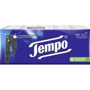 Tempo Mouchoirs Classique, 4 couches, pack de 30, blanc