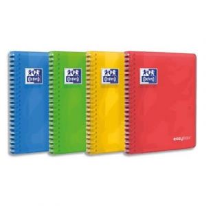 Cahier spirale &agrave; rabats Oxford Easybook - 24x32cm - 160 pages - 90g - couverture pp assortie