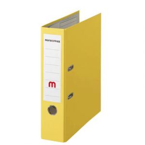 Classeur &agrave; levier Mondoffice - polypropyl&egrave;ne int&eacute;rieur/ext&eacute;rieur - dos 8 cm - A4 - jaune