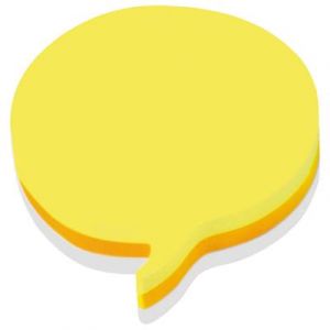 Cube Post-it forme bulle - bloc de 225 feuilles - 3 couleurs
