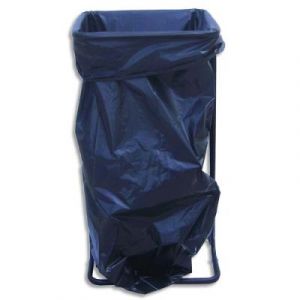 Support sac-poubelle Viso - capacit&eacute; 110 &agrave; 130 litres - sans roulettes - L56 x H80 x P44 cm - m&eacute;tal noir